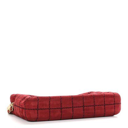 Chanel Suede Chocolate Bar Camera Case Red 4 of 9