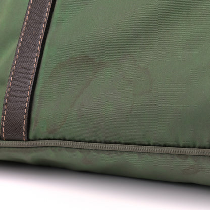 Prada Saffiano Tessuto Nylon Shopping Tote Green Brown 18 of 24