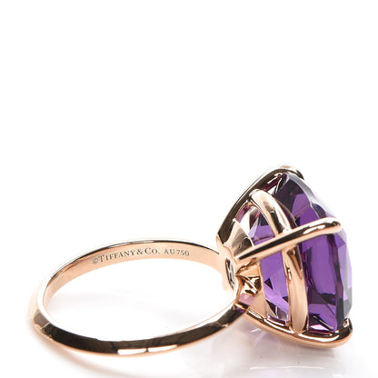 Tiffany 18K Rose Gold Amethyst Sparklers Cocktail Ring 7 4 of 4