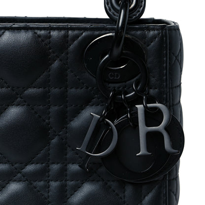Christian Dior Ultra Matte Calfskin Cannage Mini Lady Dior Black 8 of 10