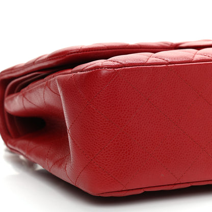 Chanel Caviar Quilted Jumbo Double Flap Red 8 of 11