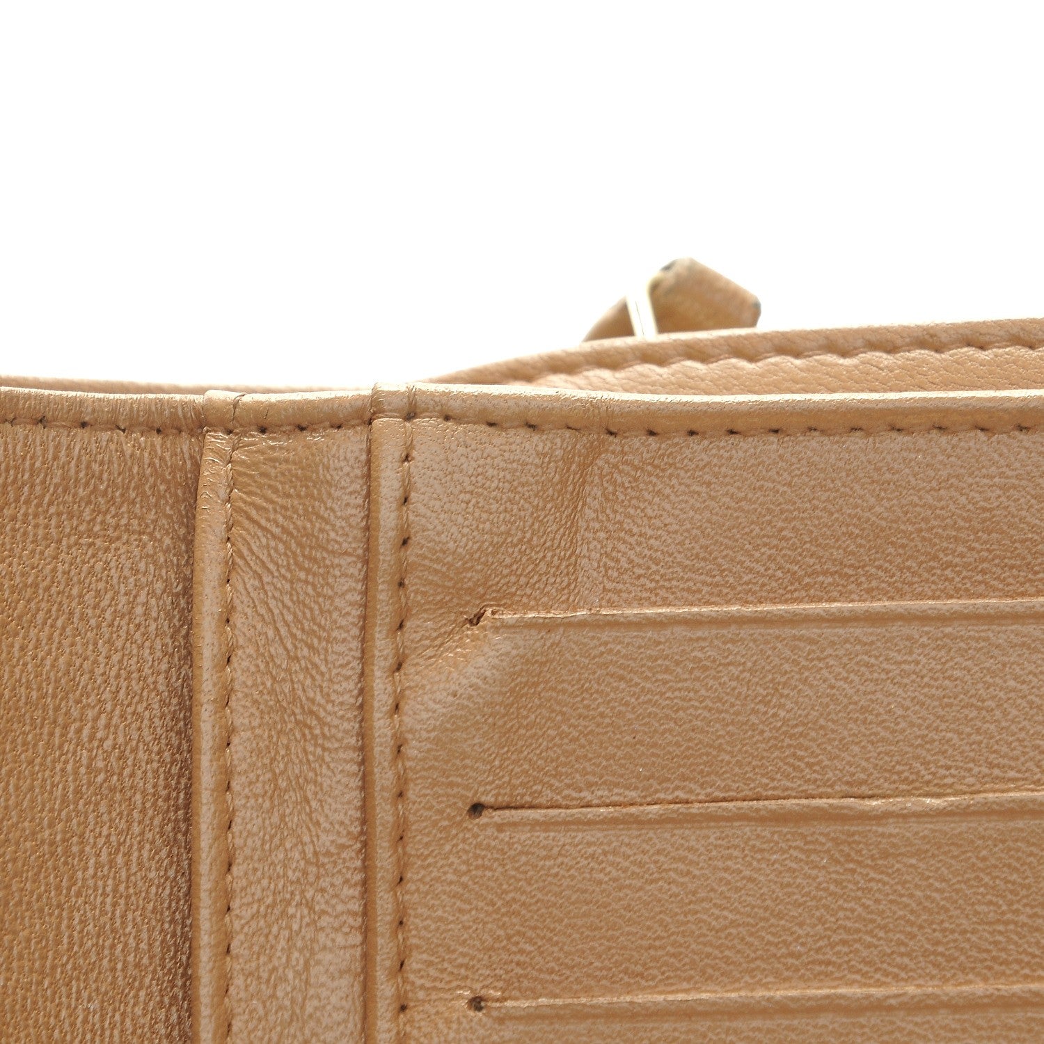 Chanel Lambskin Quilted Zipped Pocket Wallet Beige 9 of 11