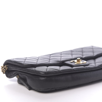 Chanel Calfskin Quilted Medium CC Crown Flap Black 8 of 13