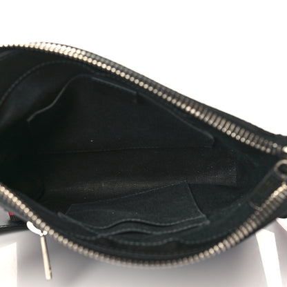 Gucci GG Supreme Monogram Web Small Flat Messenger Bag Black Grey 5 of 12
