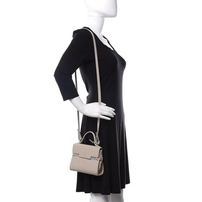 Delvaux Patent Calfskin Micro Tempete Satchel Gray 2 of 10
