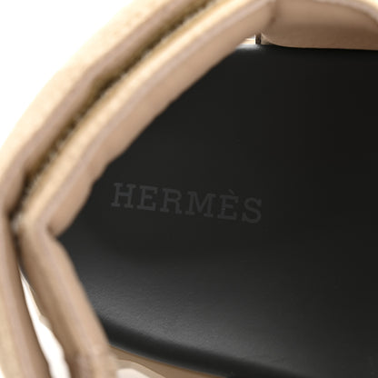 Hermes Suede Goatskin Junior Sandals 37.5 Beige Camel 8 of 10