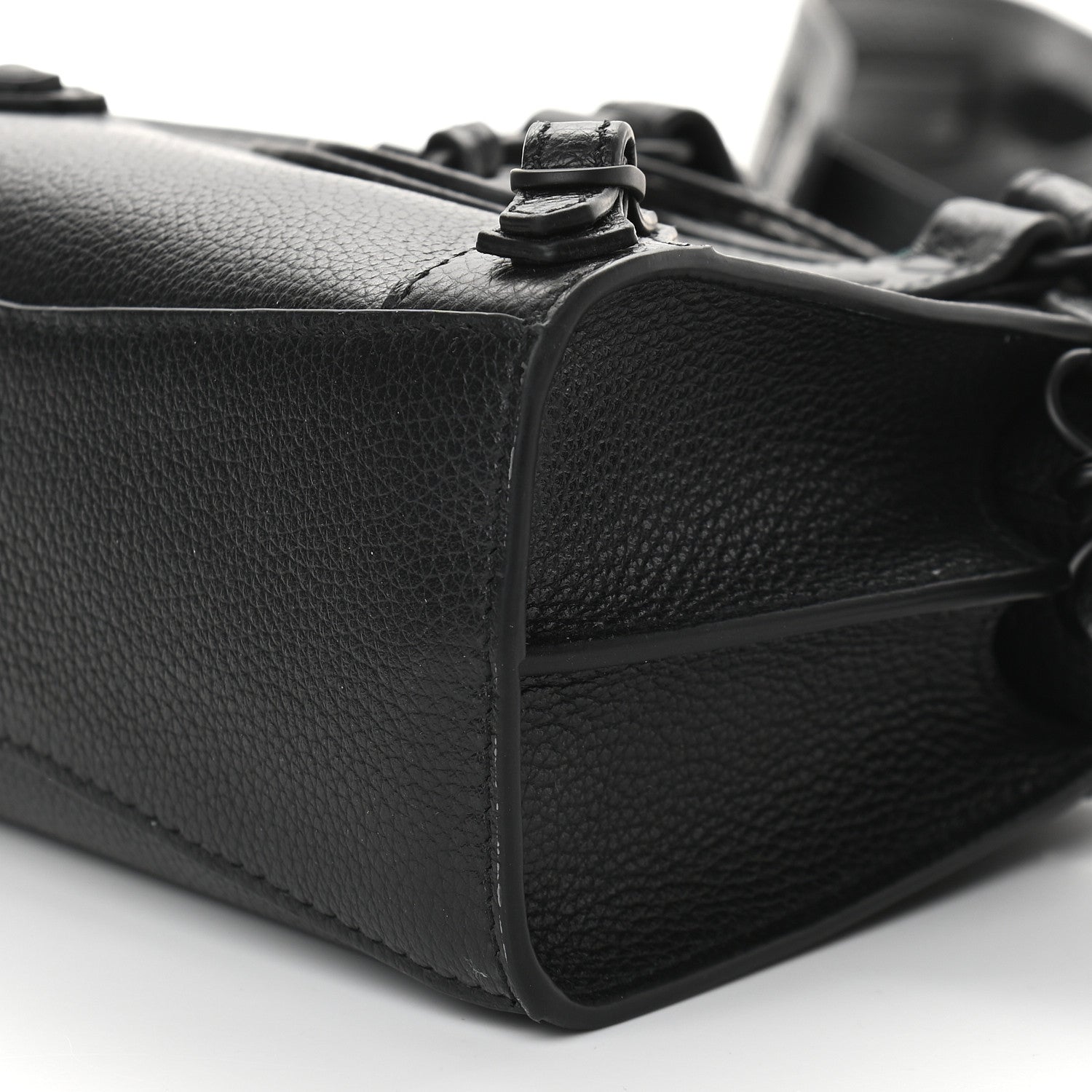Balenciaga Grained Calfskin Neo Classic Black Hardware Nano City Crossbody Black 8 of 8