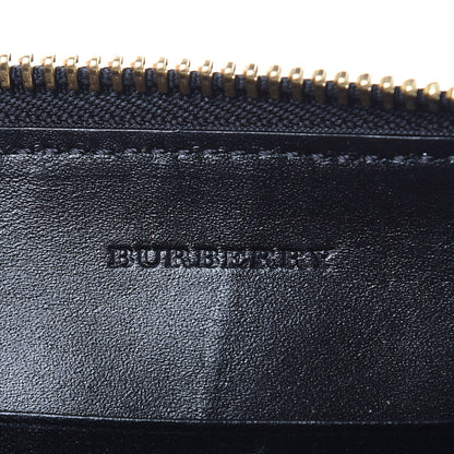 Burberry Signature Grain Calfskin Check Embossed Peyton Crossbody Clutch Bag Black 6 of 9
