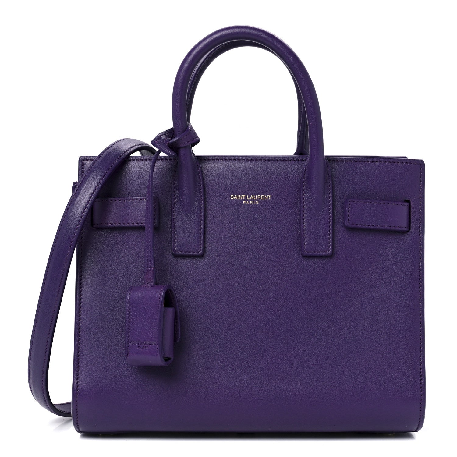 Saint Laurent Calfskin Nano Sac De Jour Purple 1 of 12