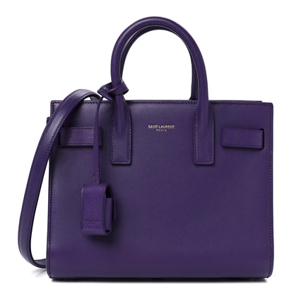 Saint Laurent Calfskin Nano Sac De Jour Purple 1 of 12