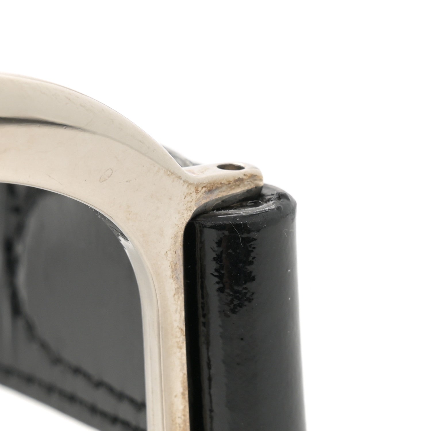 Christian Dior Monogram Patent Saddle Bag Black 11 of 11