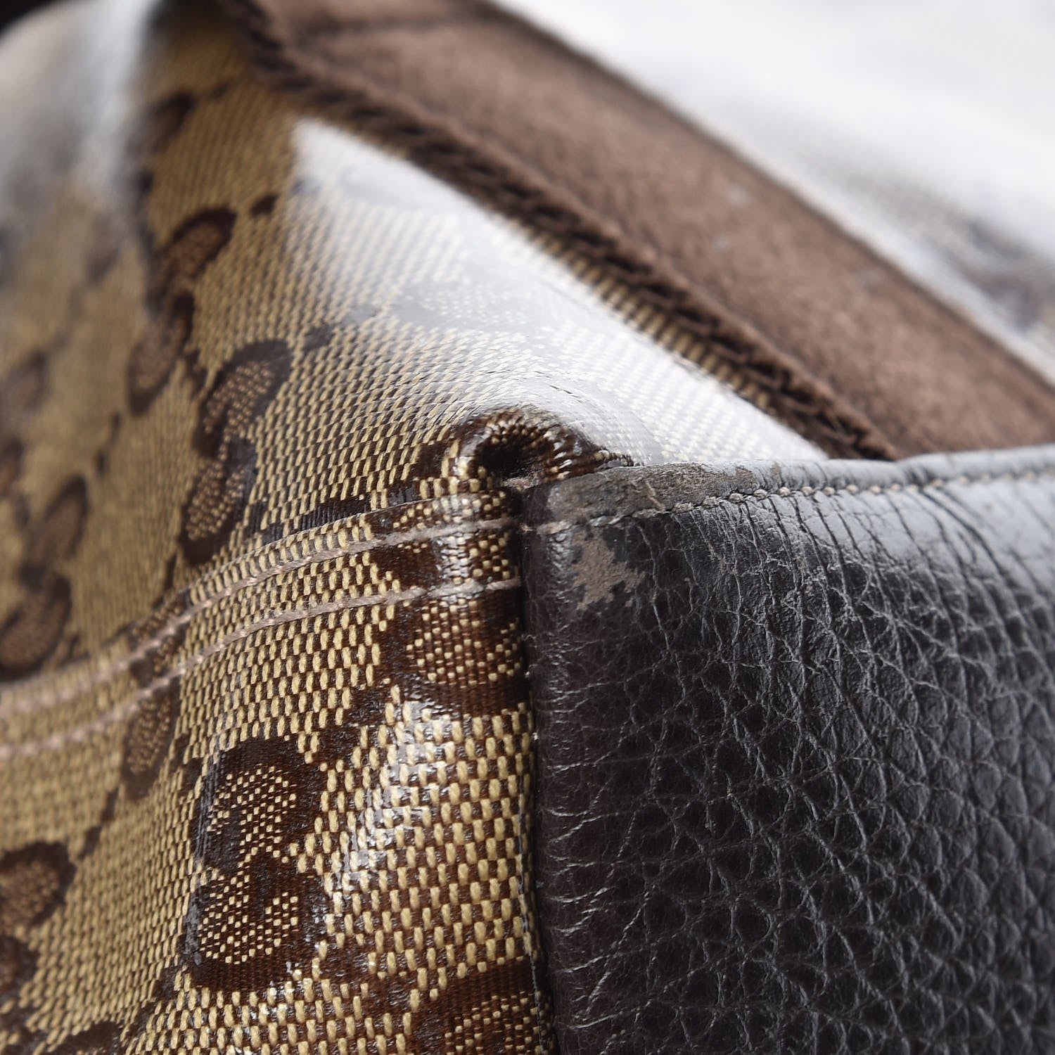 Gucci Crystal Monogram Backpack Dark Brown 14 of 15