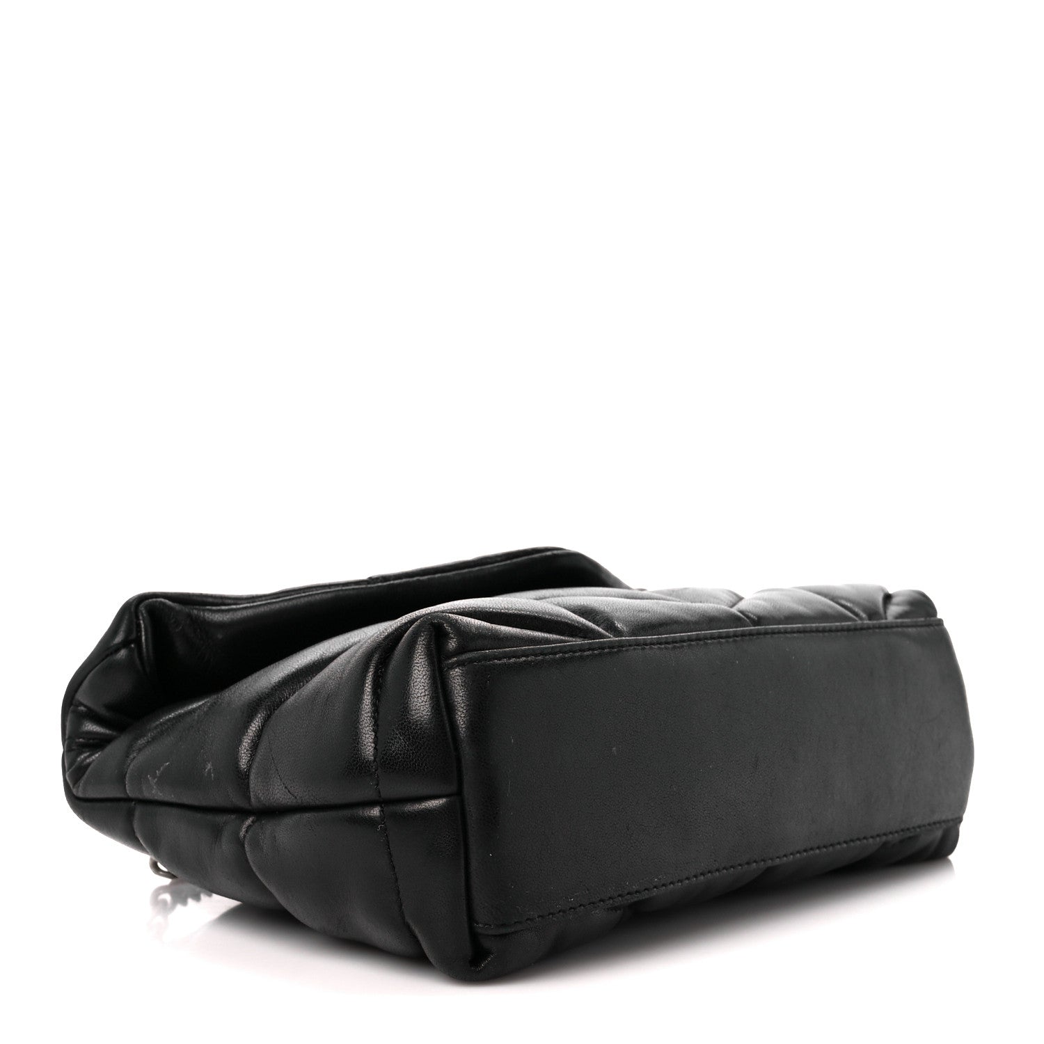 Saint Laurent Lambskin Quilted Toy Loulou Puffer Monogram Chain Satchel Black 4 of 11