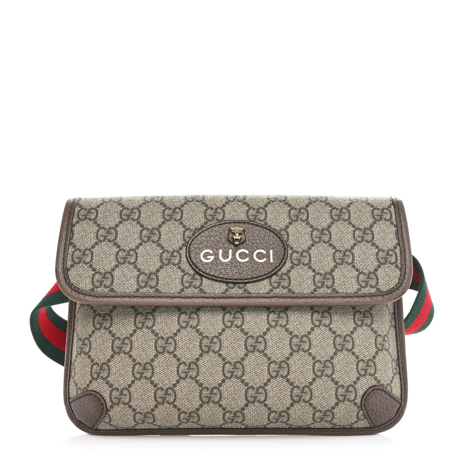 Gucci GG Supreme Monogram Neo Vintage Web Belt Bag Brown 1 of 12