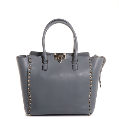 Valentino Garavani Vitello Rockstud Double Handle Tote Stone 1 of 9