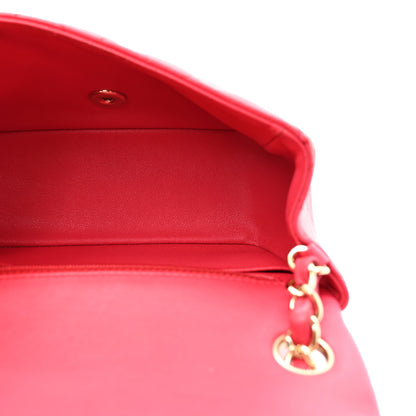 Chanel Lambskin Quilted Mini Square Flap Dark Pink 5 of 14