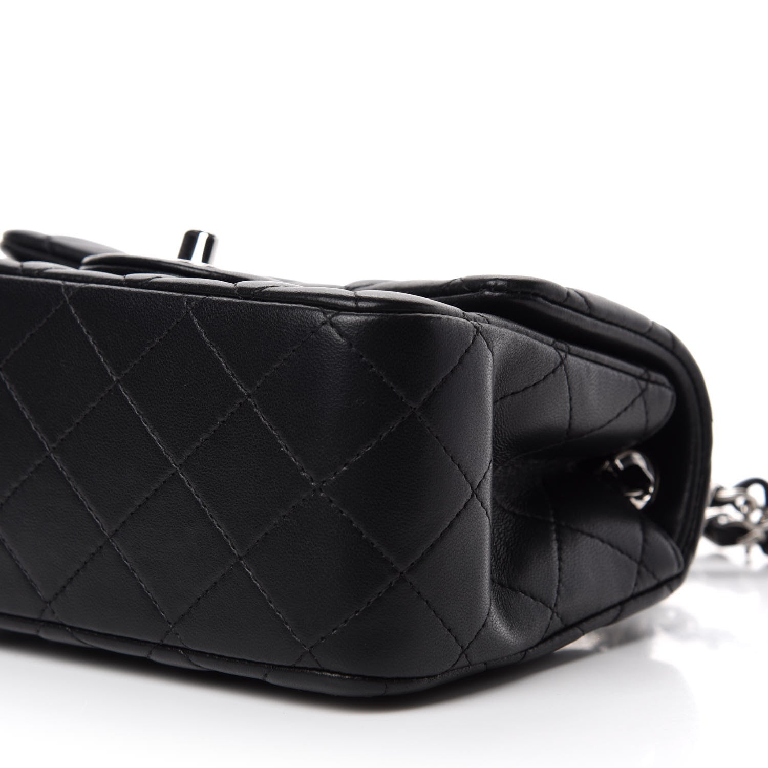 Chanel Lambskin Quilted Mini Square Flap Black 7 of 11