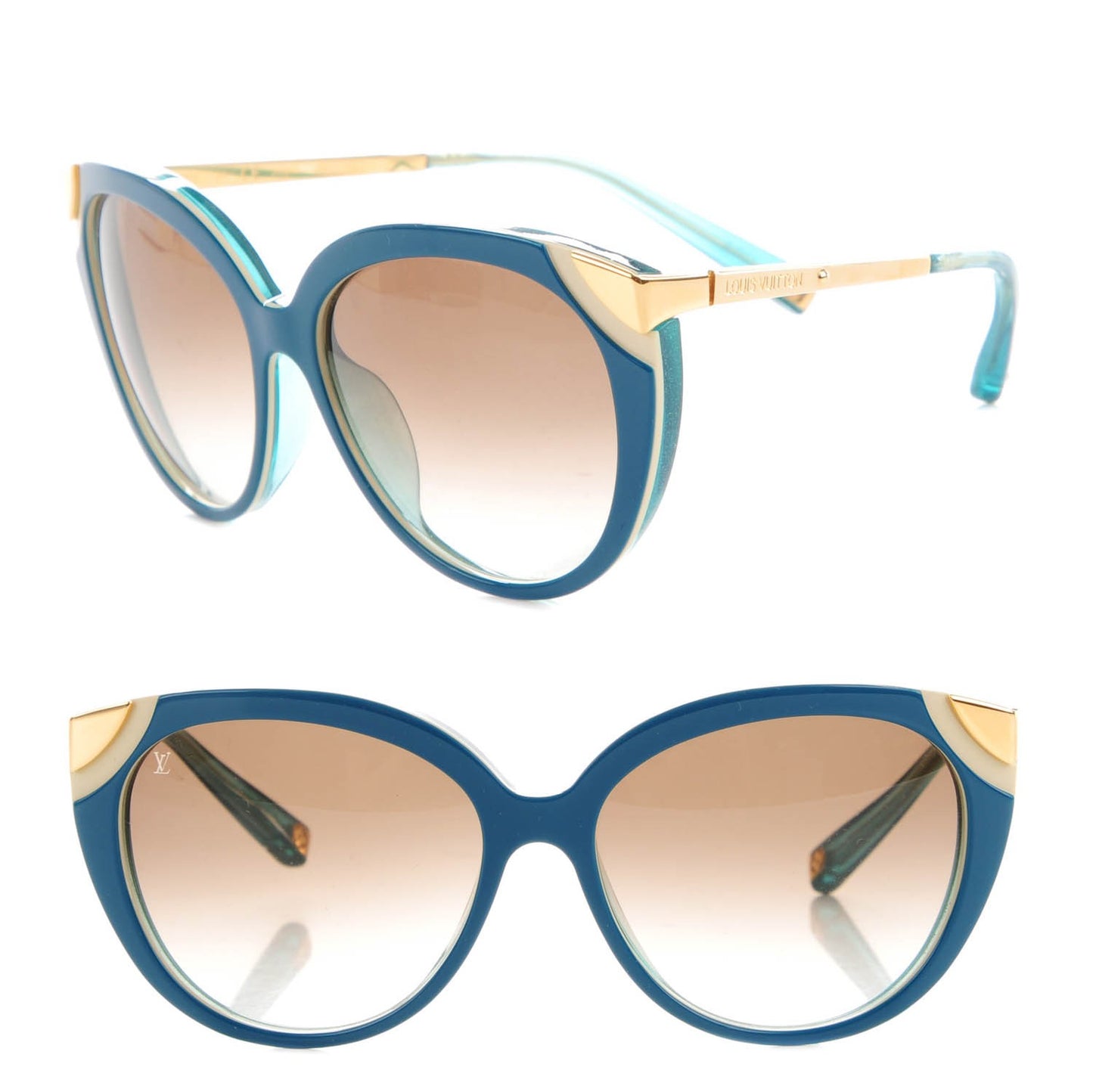 Amber Cat Eye Sunglasses Z0621E Petrole Blue