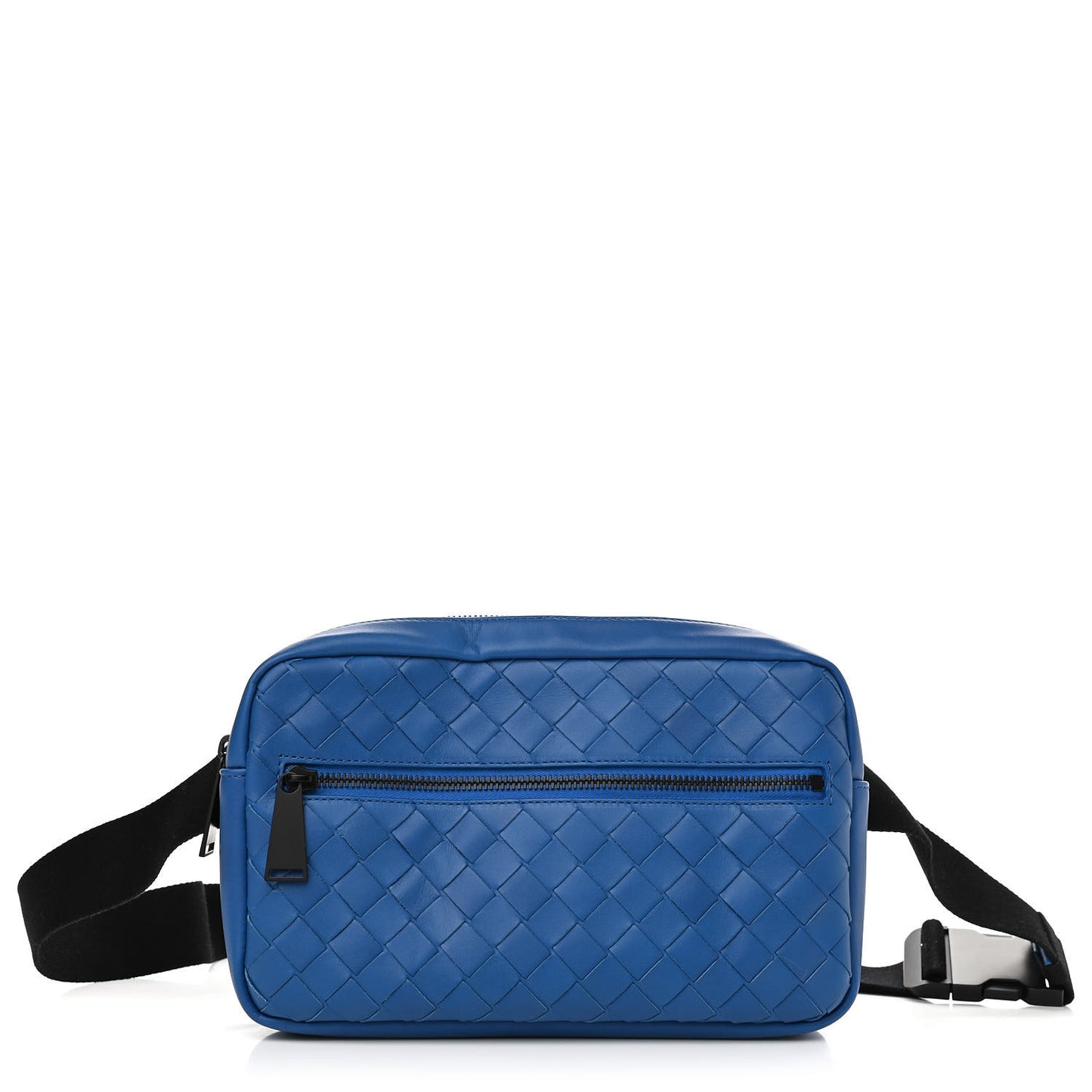 Nappa Intrecciato Belt Bag Bluette