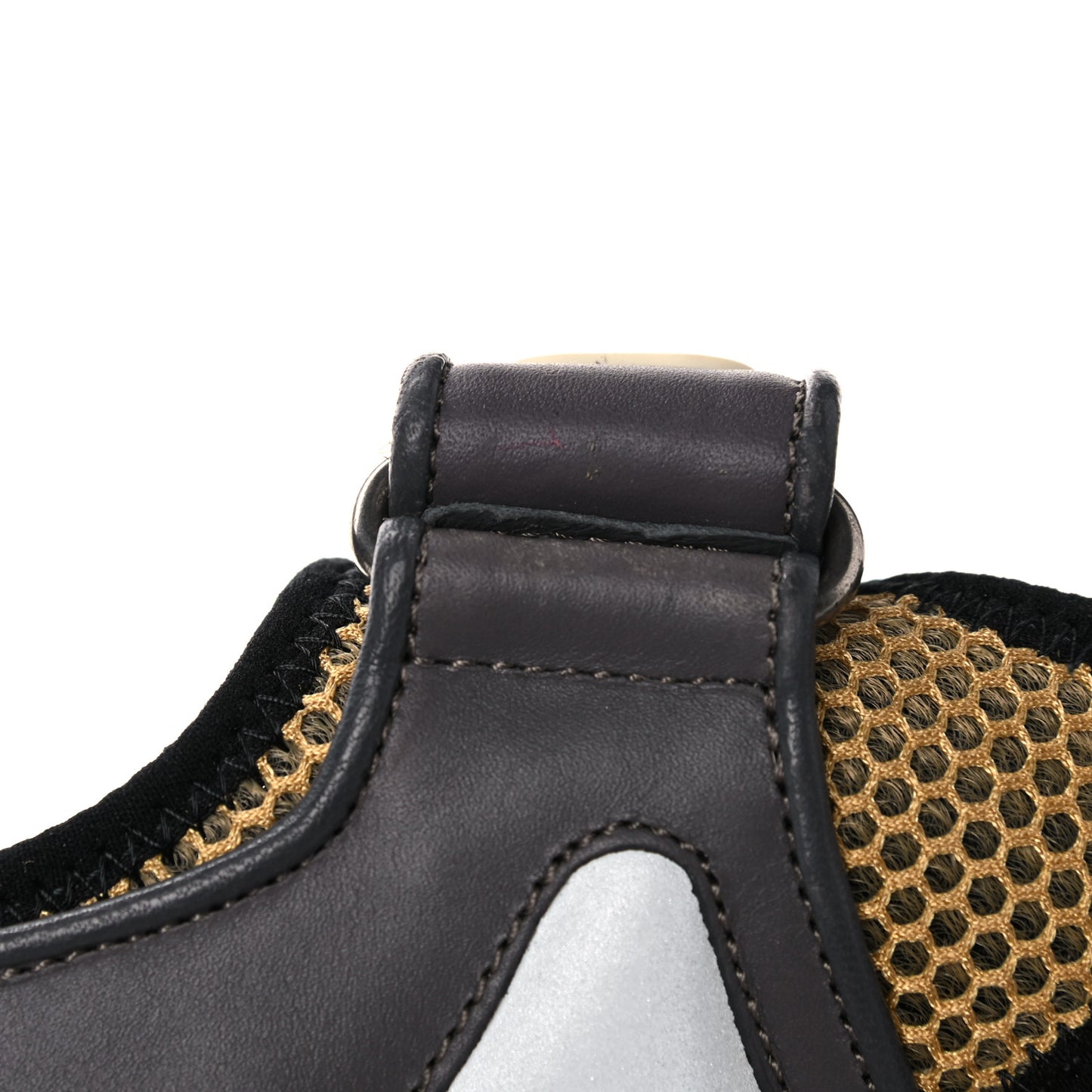 X SEGA Nappa Mesh Mens Aguru Sandals 9 Loess Black