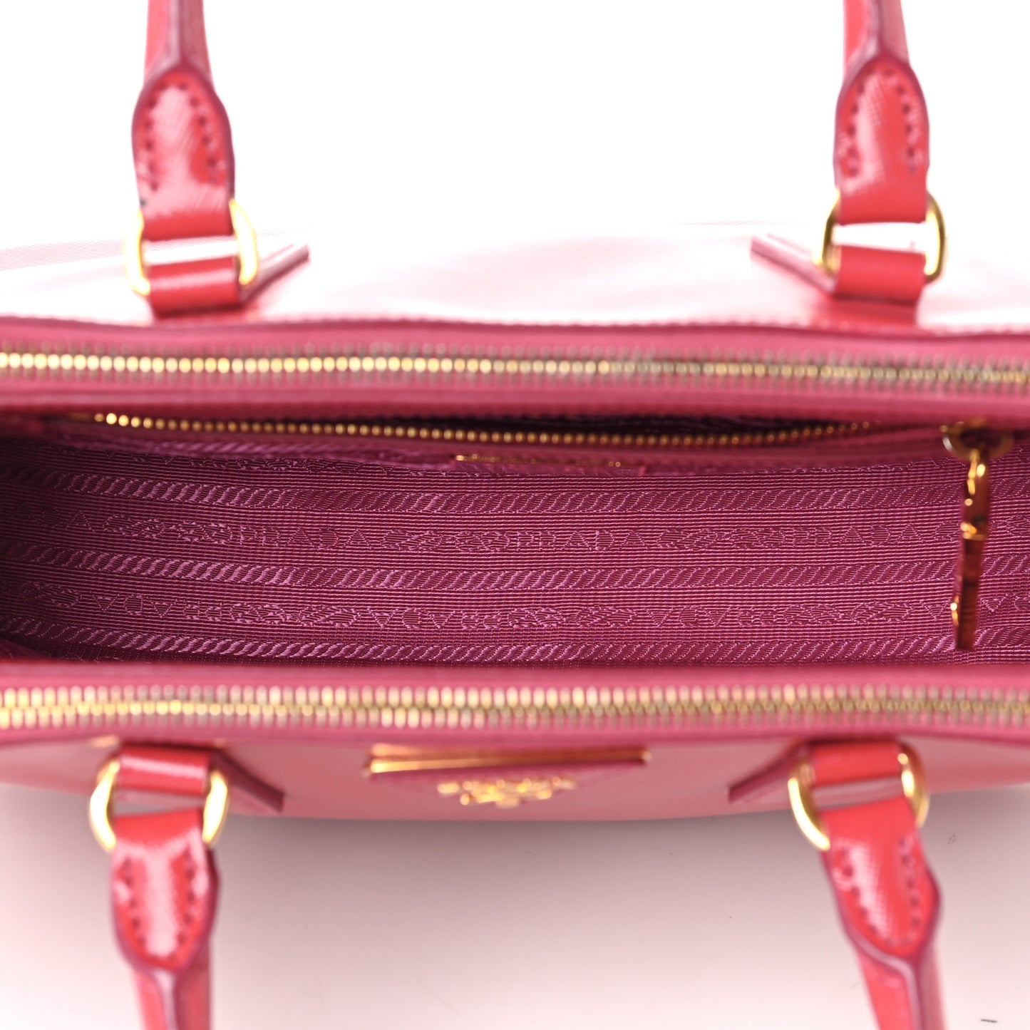 Saffiano Vernice Mini Galleria Double Zip Tote Peonia