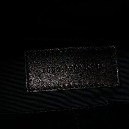 Saint Laurent Calfskin Matelasse Chevron Monogram A5 Wristlet Black 13 of 16