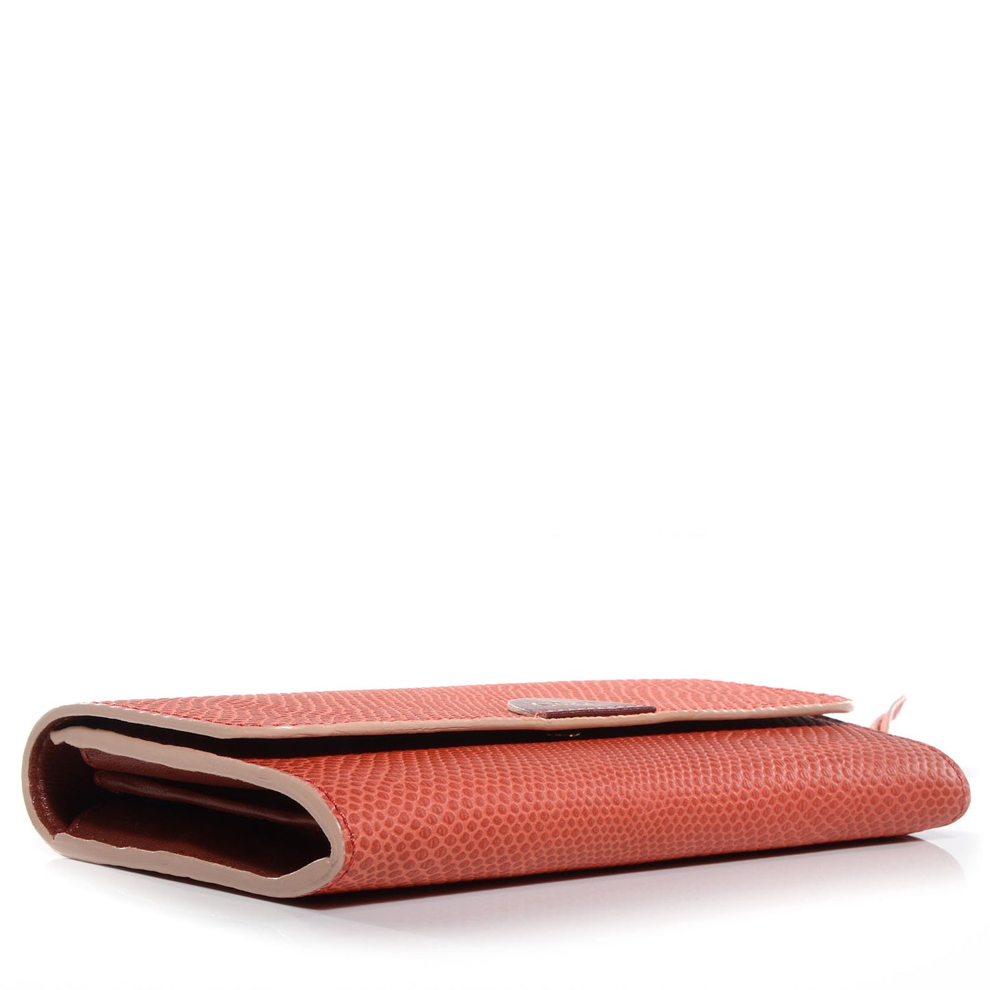 Lizard Embossed Bea Continental Flap Wallet Pink
