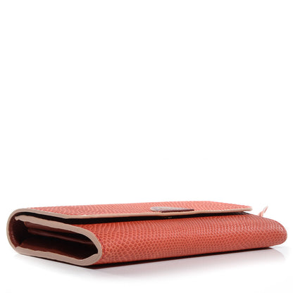 Chloe Lizard Embossed Bea Continental Flap Wallet Pink 4 of 8