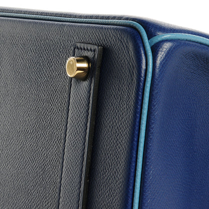 Hermes Epsom Horseshoe Bi-Color Birkin 40 Bleu Sapphire Blue Jean 18 of 27