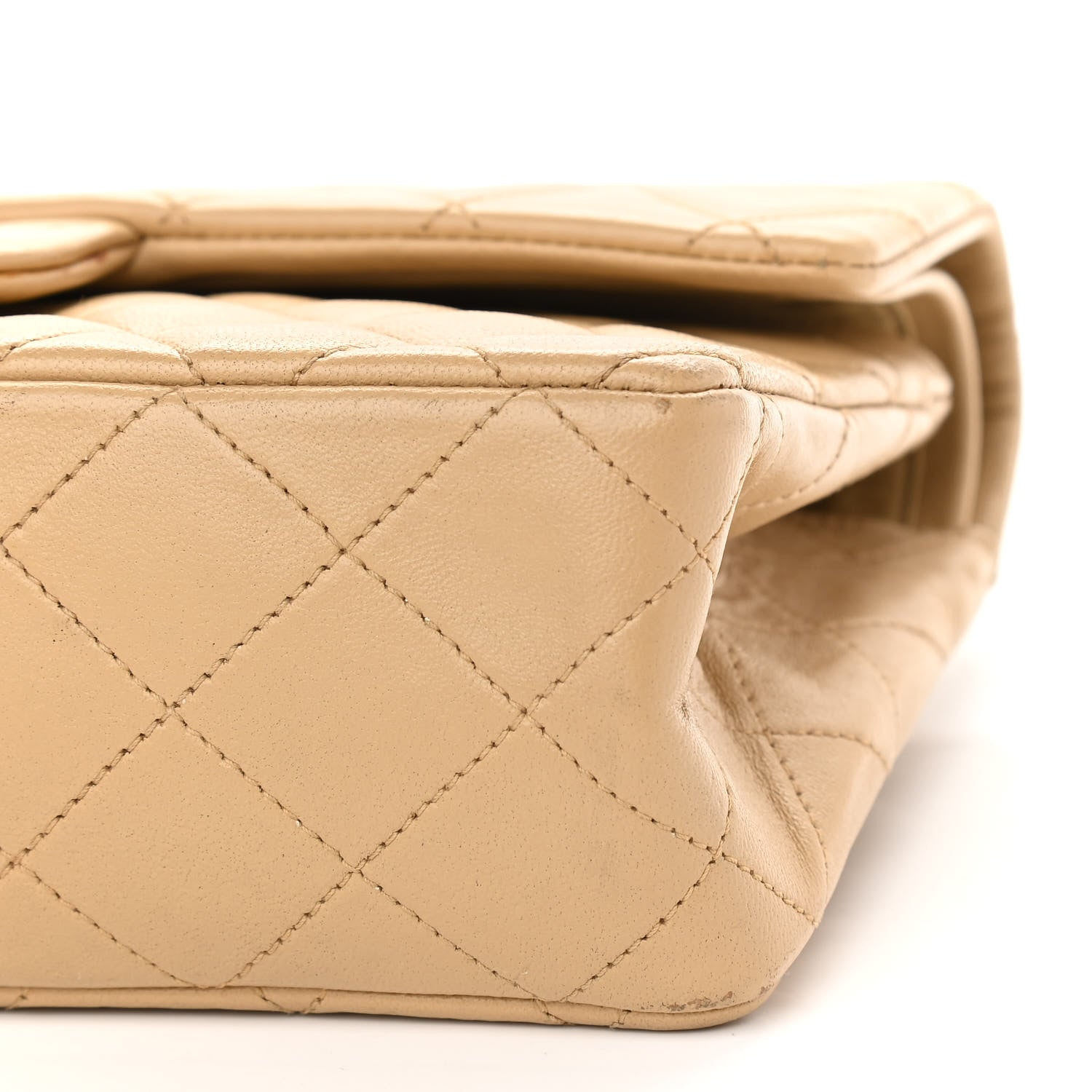 Chanel Lambskin Quilted Small Double Flap Beige 10 of 17