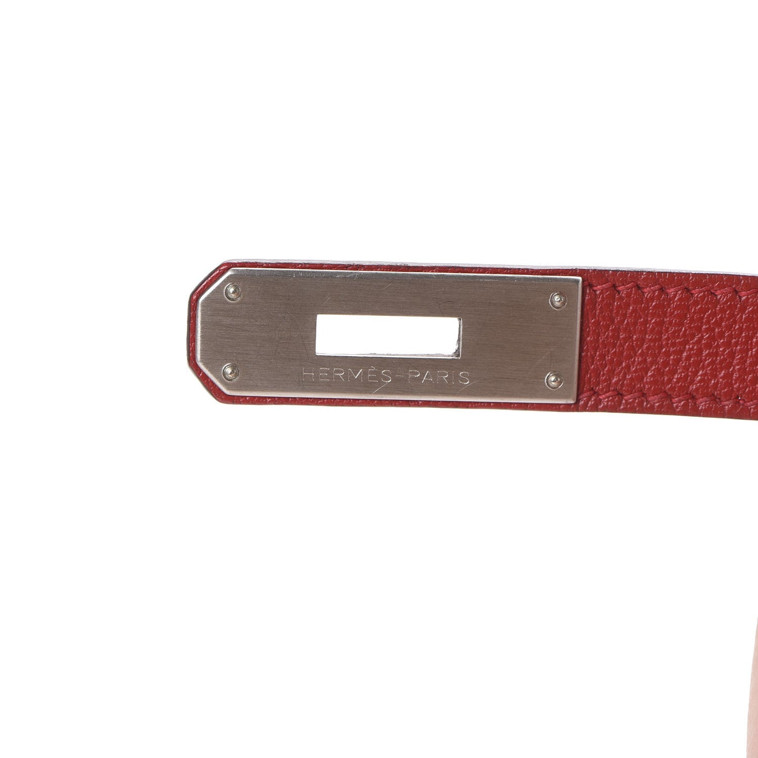 Hermes Chevre Mysore Horseshoe Kelly Retourne 28 Rouge Garance Bleu Obscur 30 of 38