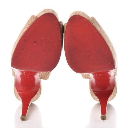 Christian Louboutin Cork So Private 140 Pumps 41.5 Natural 9 of 14