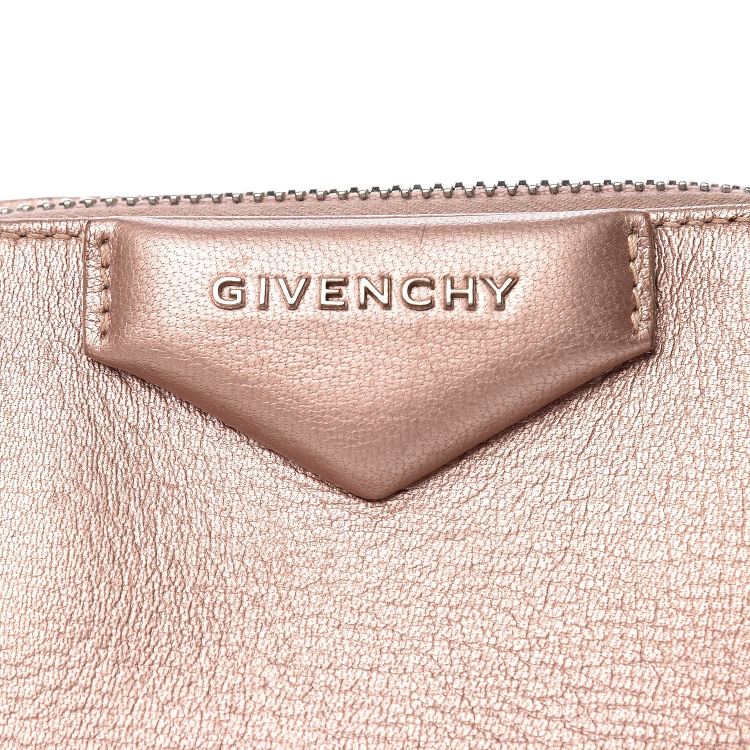 Givenchy Metallic Sugar Goatskin Small Antigona Beauty Wristlet Light Pink 11 of 21