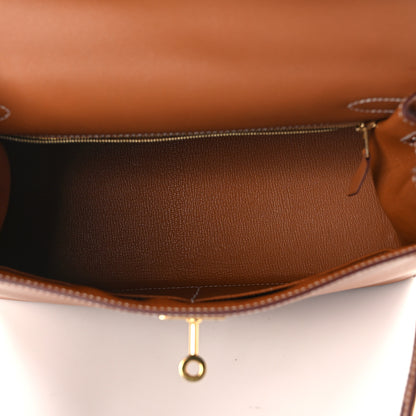 Hermes Madame Calfskin Kelly Sellier 28 Gold 5 of 11