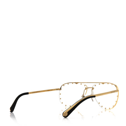 Louis Vuitton Metal The Party Aviator Anti Blue Light Sunglasses Z0997W Gold 4 of 9