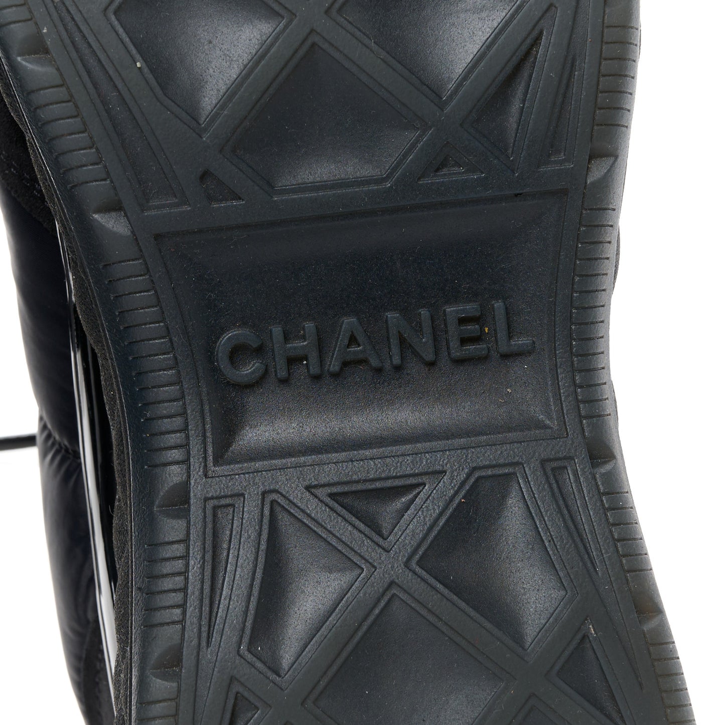 Nylon Suede Calfskin CC Sneakers 41 Black