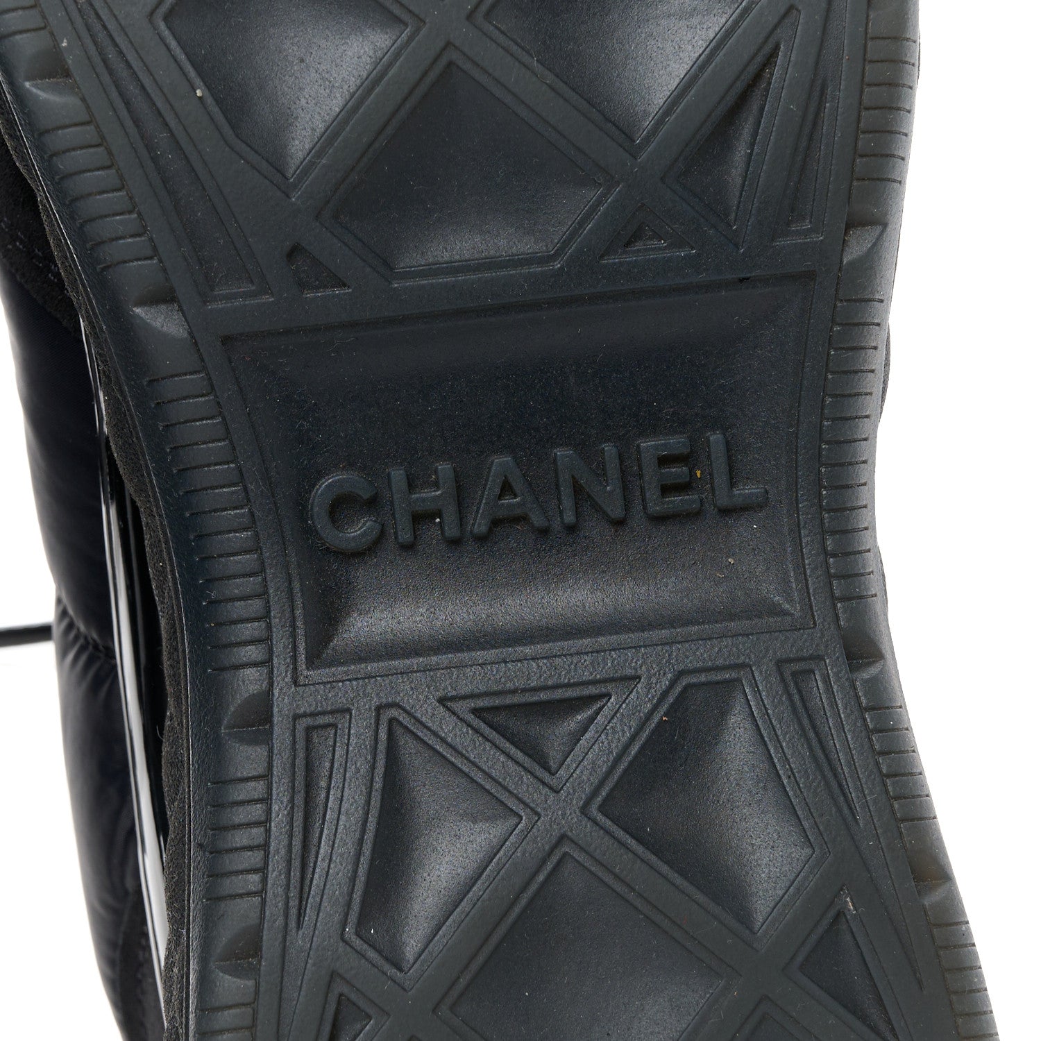 Chanel Nylon Suede Calfskin CC Sneakers 41 Black 6 of 10