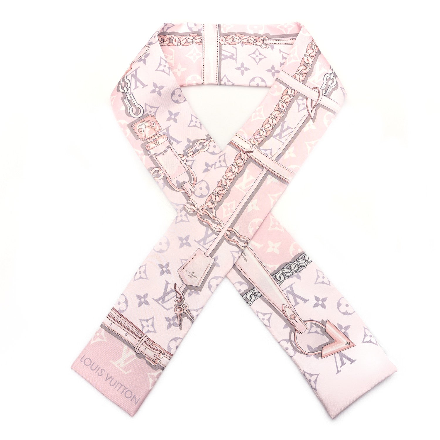 Louis Vuitton Silk Monogram Confidential Bandeau Light Pink 1 of 3