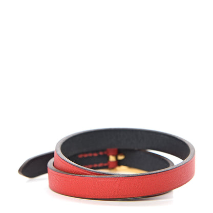 Hermes Swift Behapi Double Tour Bracelet T1 Rouge De Coeur Bleu Indigo 3 of 4