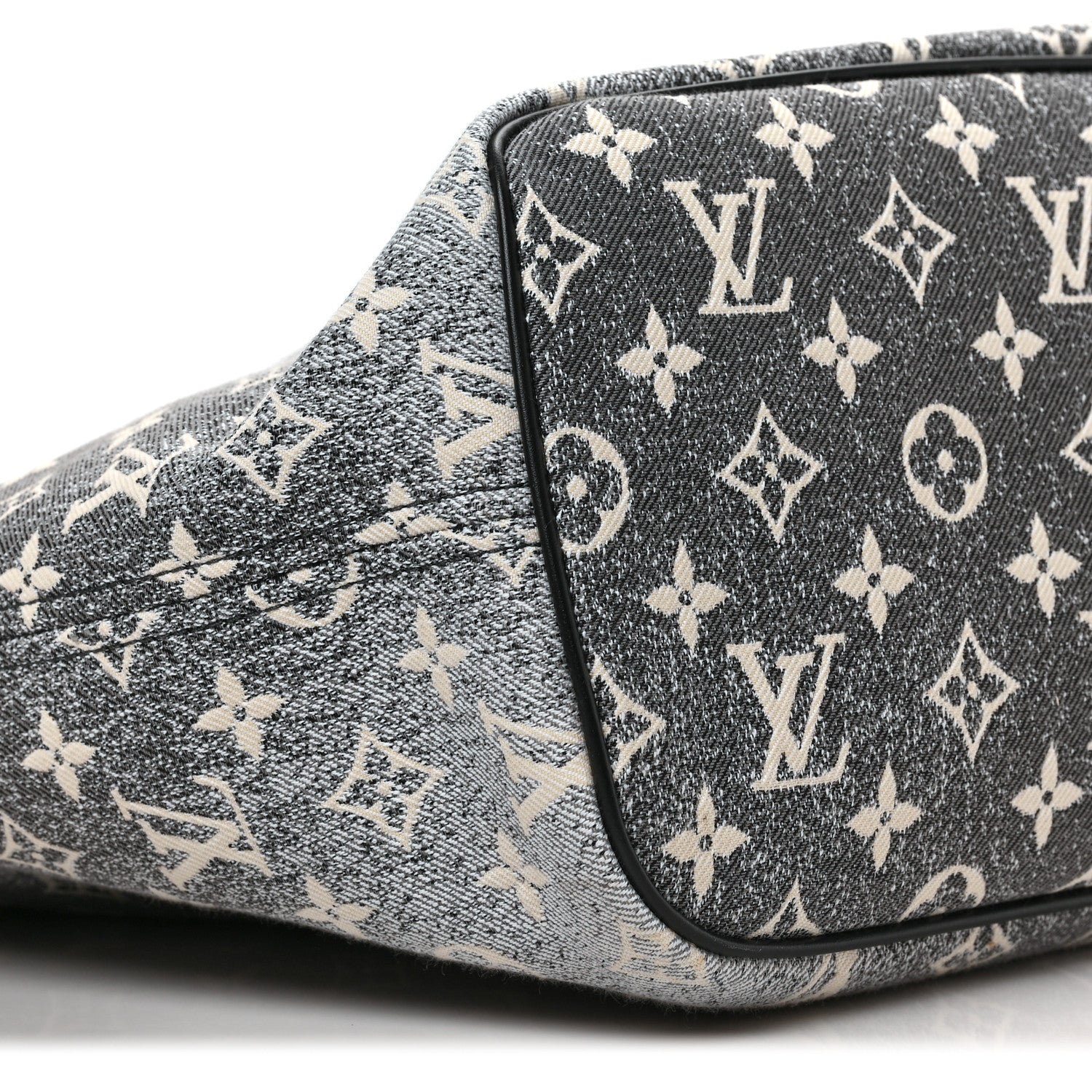 Louis Vuitton Denim Monogram Jacquard Neverfull MM Grey 7 of 8