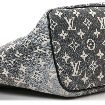 Louis Vuitton Denim Monogram Jacquard Neverfull MM Grey 7 of 8