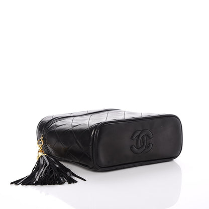 Chanel Lambskin Quilted Tassel Shoulder Bag Black 4 of 9