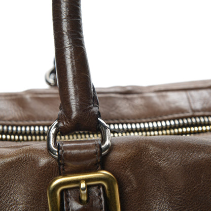 Prada Glace Calf Bowler Bag Militare 9 of 10