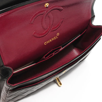 Chanel Lambskin Quilted Medium Double Flap Black 5 of 8