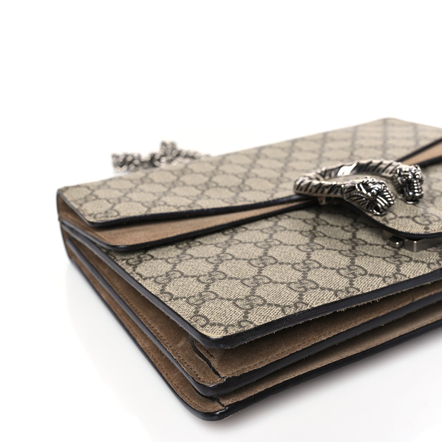 Gucci GG Supreme Monogram Medium Dionysus Shoulder Bag Taupe 8 of 9