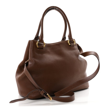Prada Vitello Daino Tote Palissandro 3 of 11
