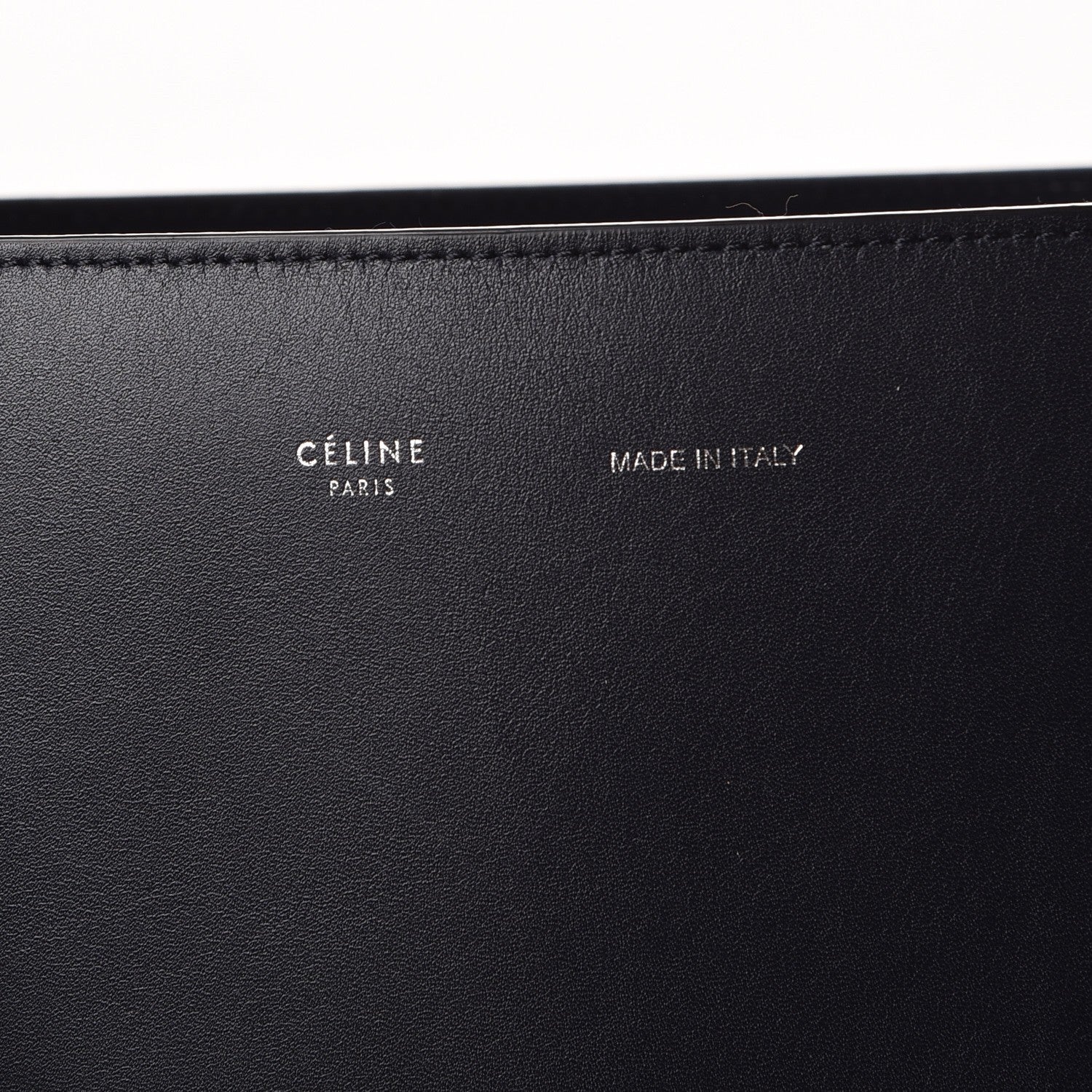 Celine Shiny Smooth Calfskin Small Twisted Cabas Navy Beige 8 of 11