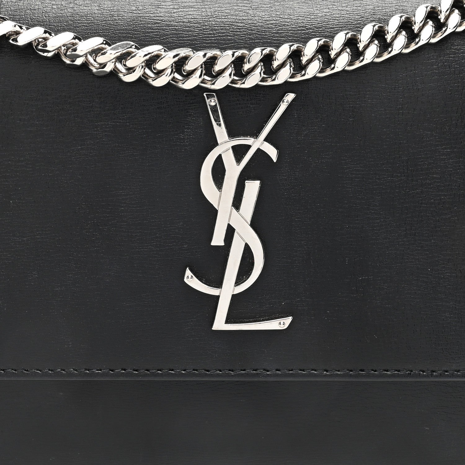 Saint Laurent Calfskin Medium Monogram Sunset Black 7 of 10