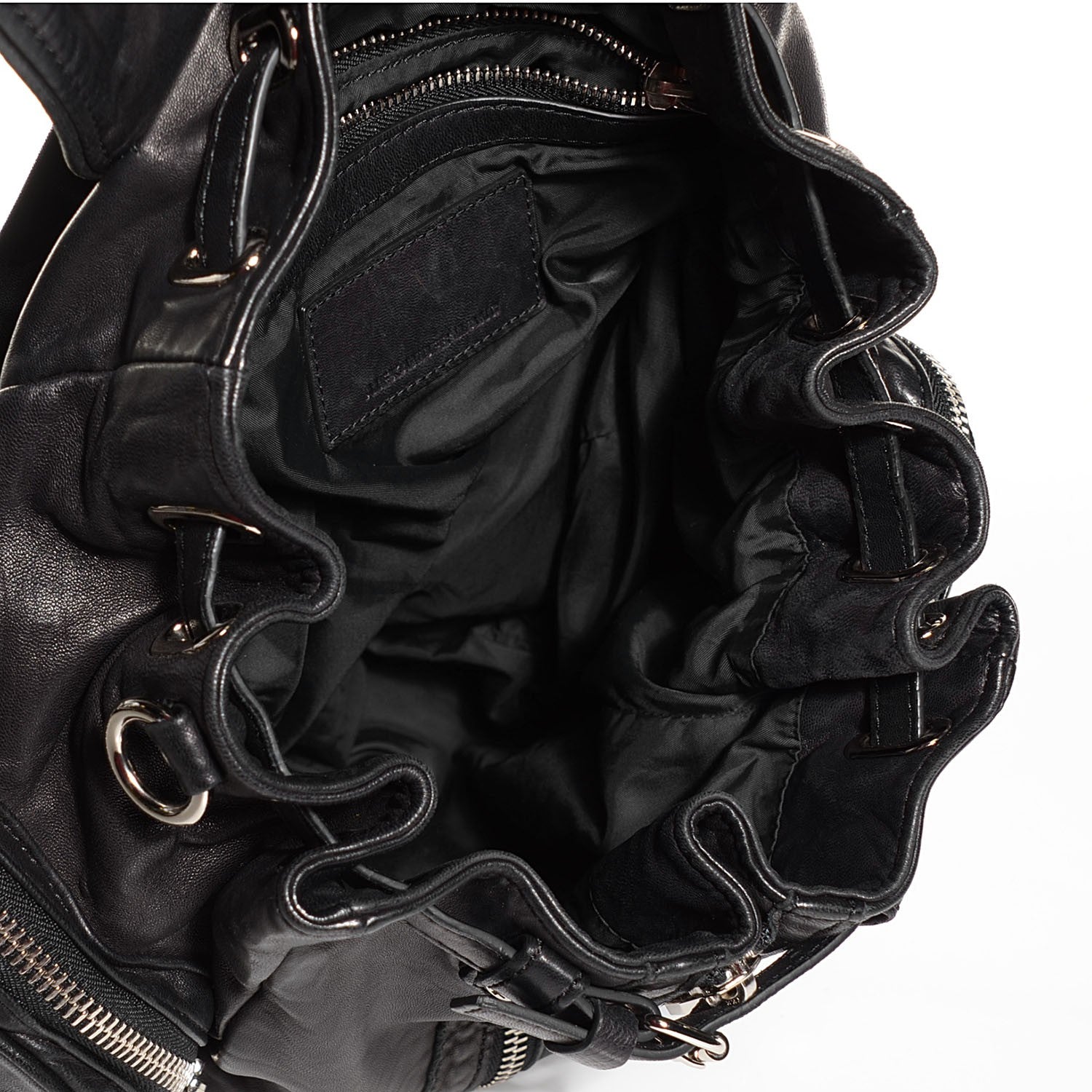 Alexander Wang Lambskin Marti Backpack Washed Black Rhodium Hardware 5 of 9