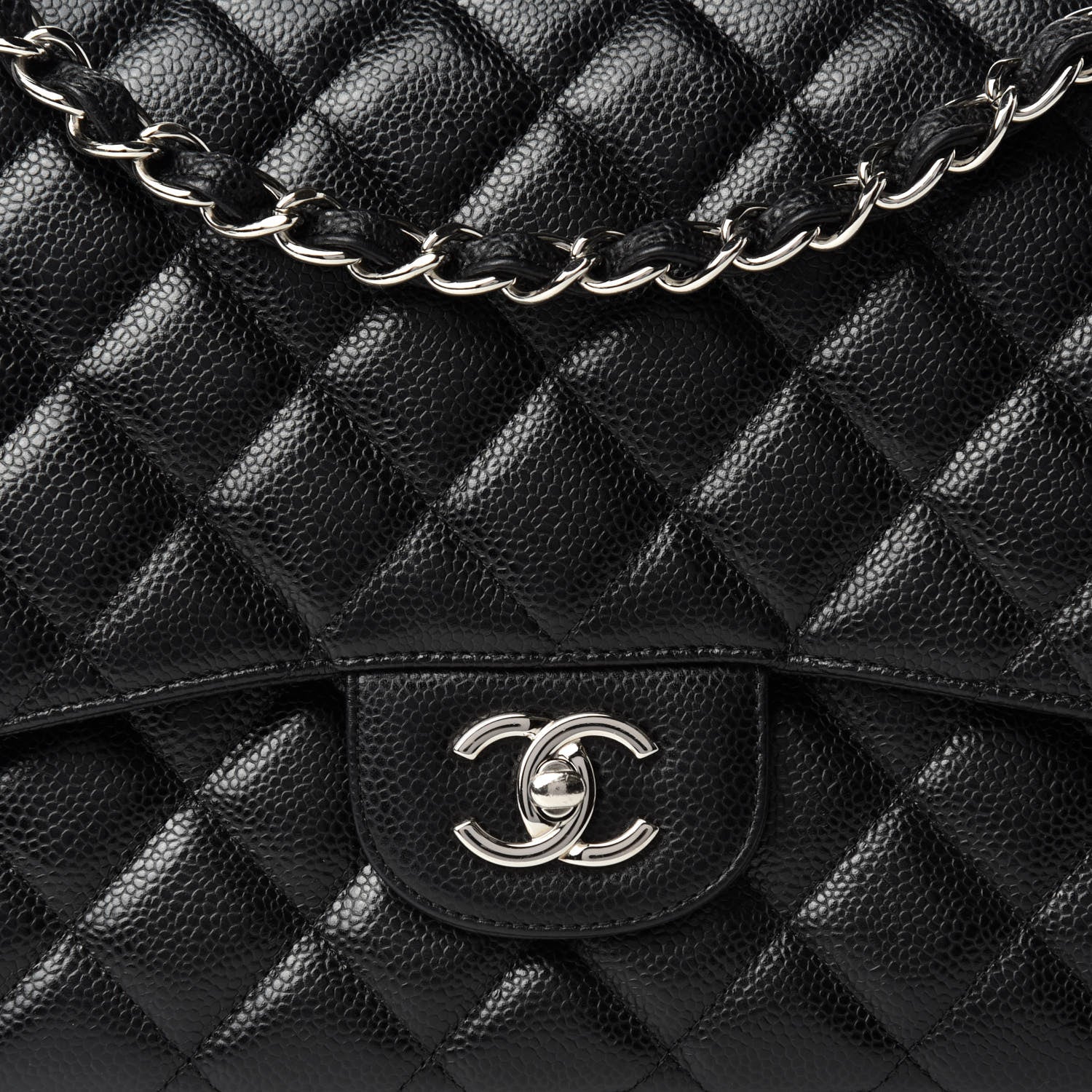 Chanel Caviar Quilted Jumbo Single Flap Black 10 of 11